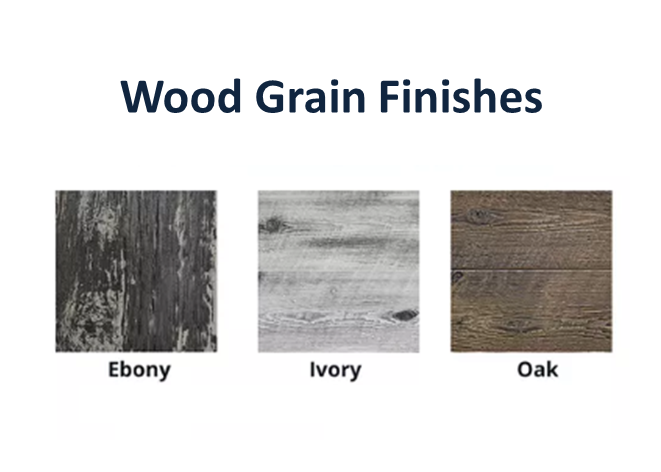 The Outdoor Plus Grove Wood Grain Fire Pit + Free Cover