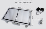 Forno Arezzo 44-Inch Recessed Ceiling Range Hood, Dual Motors, 1200 CFM, Hybrid Filters