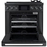 Dacor 36-Inch Contemporary Dual-Fuel Steam Range, Graphite Stainless - DOP36C86DLM