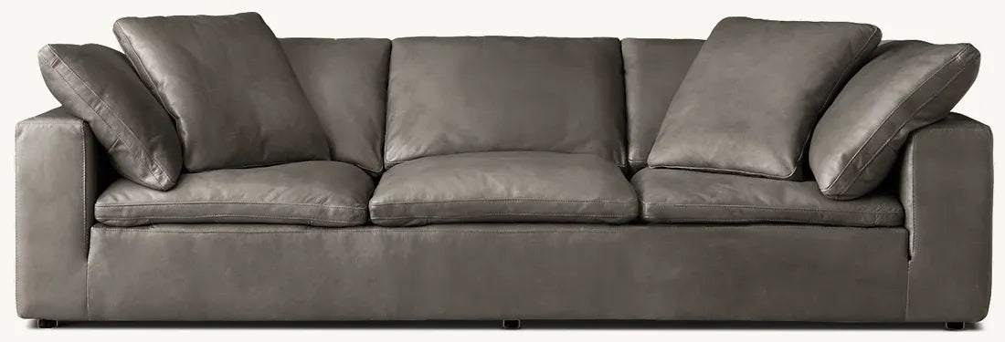 RH Cloud Modular Leather 3-Piece Sofa