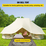 20FT Large Luxury Glamping Yurt Teepee Canvas Camping Tent