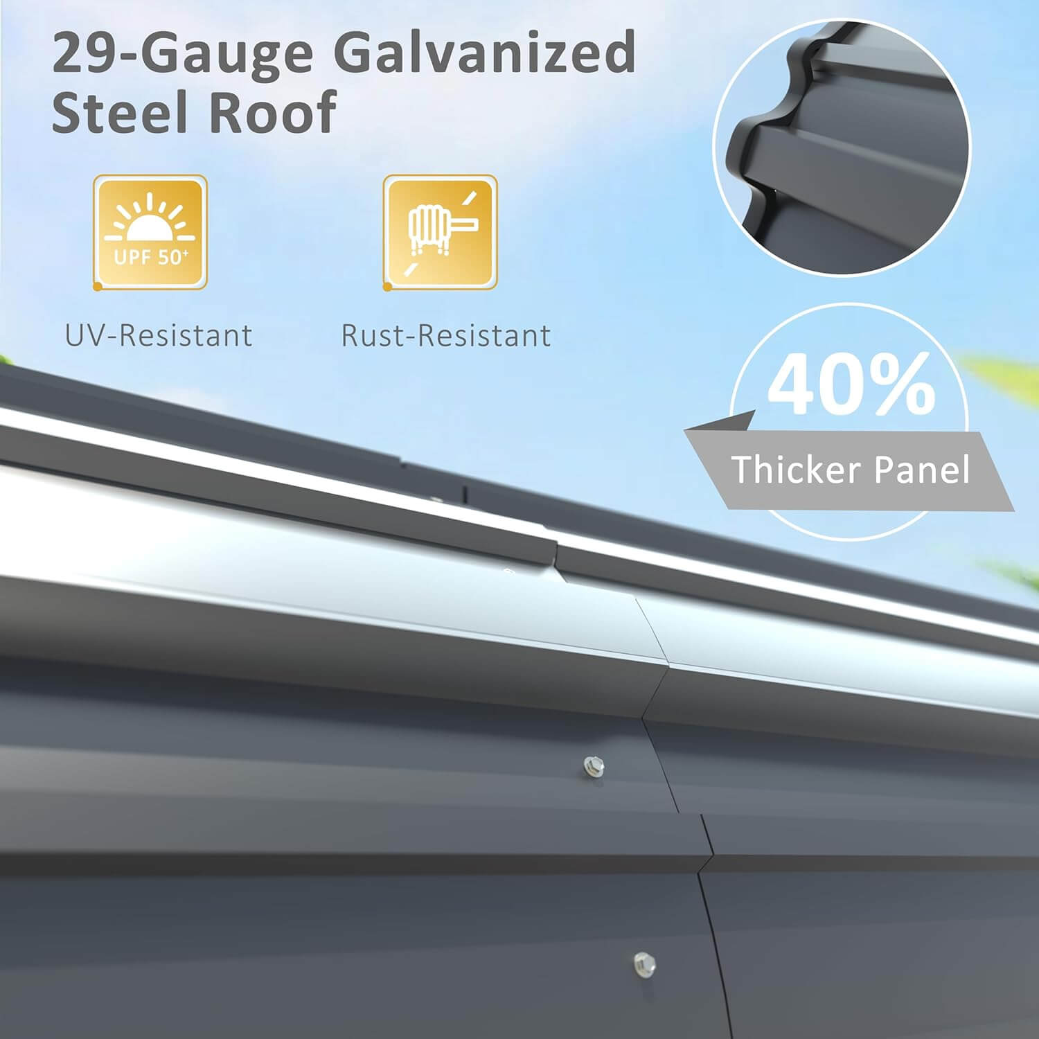 [20x20FT] Heavy Duty Extra Large 2 Car Metal Carport Kit For Cars, Boats, And Trucks