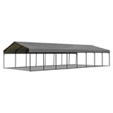 [20x40FT] Extra Large Heavy Duty Four Car Outdoor Metal Carport Canopy For Trucks, Boats And SUVs