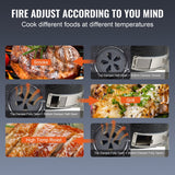 24" Ceramic Portable Round Outdoor Barbecue Smoker Grill For Patio (93820572)