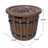 25" Round 40K BTU Liquid Propance Concrete Fire Pit (SAK88764)