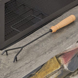 28" Premium Outdoor Wood Burning Magnesium Oxide Fire Pit With Lid (SAK75214)