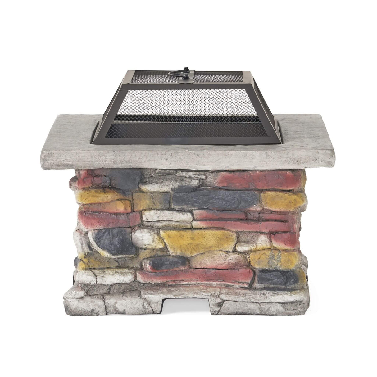 28" Premium Outdoor Wood Burning Magnesium Oxide Fire Pit With Lid (SAK75214)