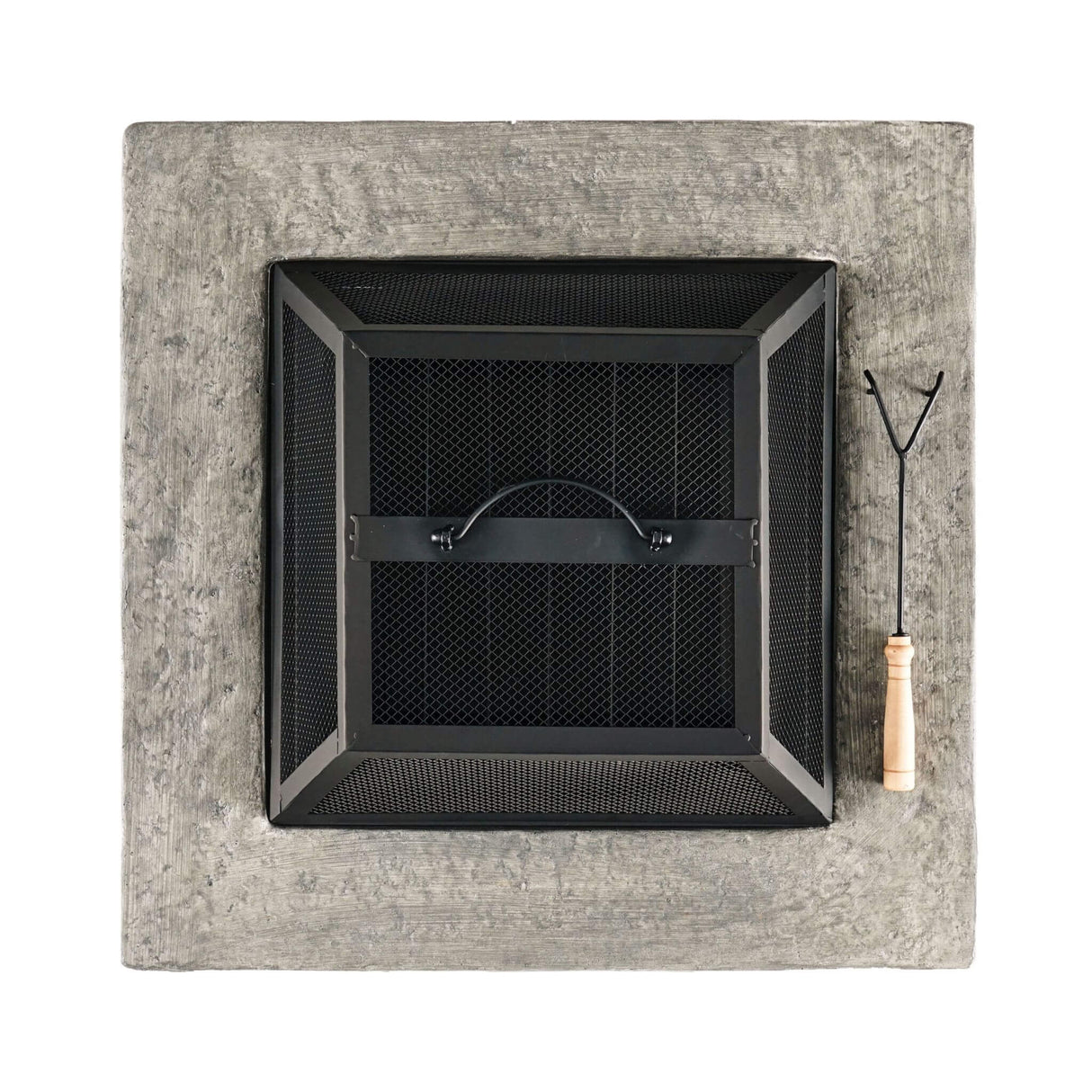 28" Premium Outdoor Wood Burning Magnesium Oxide Fire Pit With Lid (SAK75214)