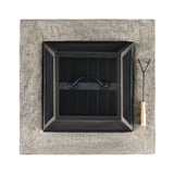 28" Premium Outdoor Wood Burning Magnesium Oxide Fire Pit With Lid (SAK75214)