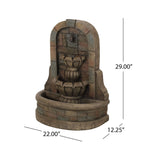 29" Tall Outdoor Weather-Resistant Faux Stone Floor Fountain (SAK63421)