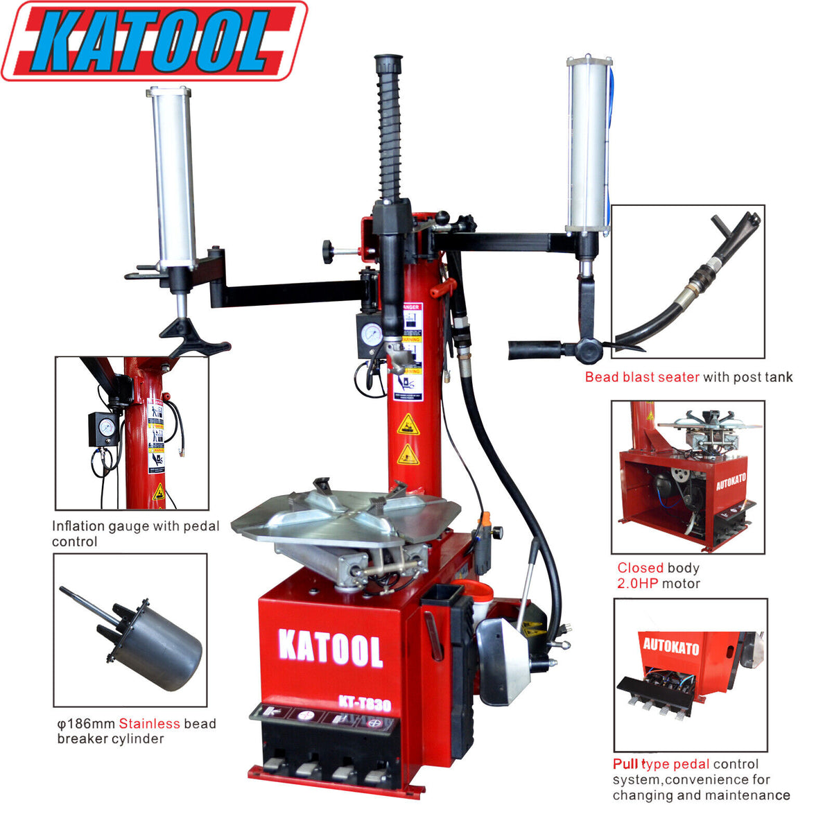 Katool KT-T830 Wheel Clamp Tire Changer Machine