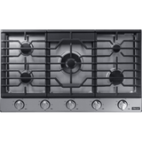 Dacor 36-Inch Transitional Gas Cooktop, Silver Stainless, NG/LP - DTG36P875NS