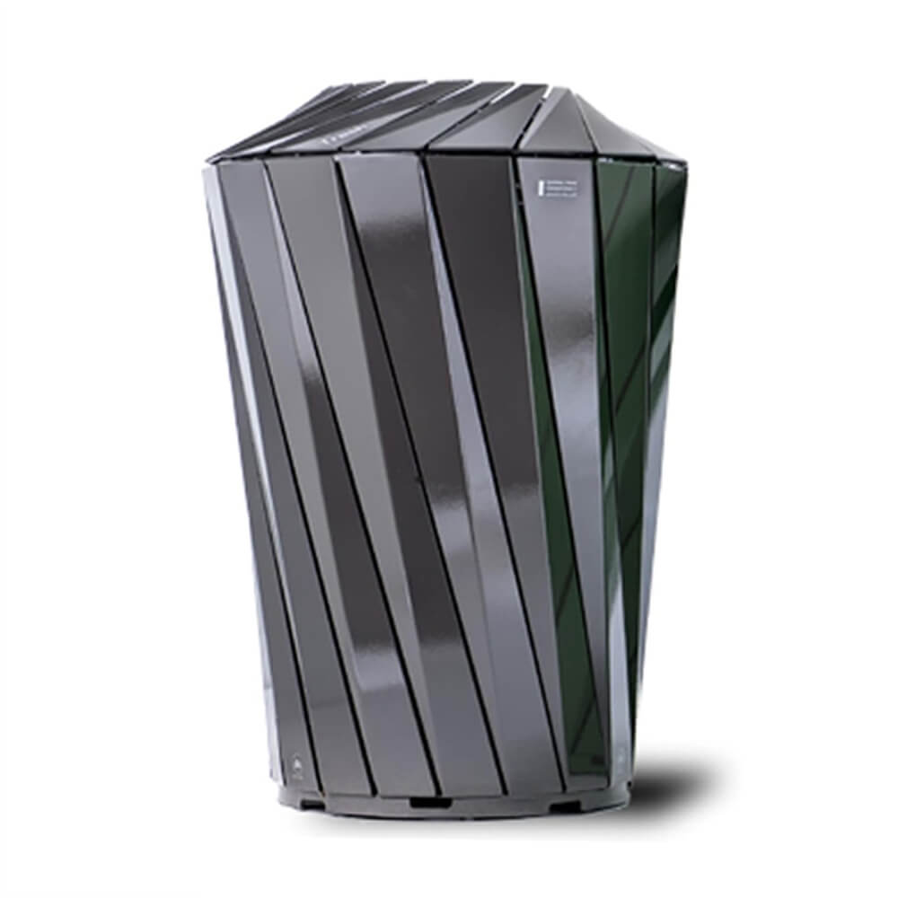 36" Large Capacity Commercial Outdoor Modern Trash Waste Garbage Bin With Top Cover