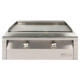 Alfresco 30" Dual Zone, Thematically Controlled Gas Griddle MOUNTED ON A30” STANDARD, 2 DOOR CART