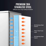 370L Commercial Freestanding Blast Freezer With 15 Trays For Chilling Seafood & Gelato (SAK98170)