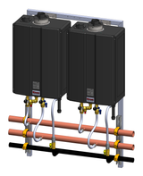 Rinnai TRW Commercial Wall Hanging Rack System (Propane) – Dual Unit, 22 GPM, 97% Efficiency