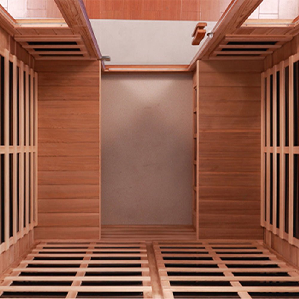 4-Person Luxury Low EMF Outdoor FAR Infrared Home Sauna With Bluetooth Audio, 2050W (96415372)