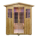 4-Person Outdoor Infrared Hemlock Sauna With Bluetooth Speakers & LED Lighting (96371524)