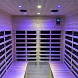 4-Person Outdoor Infrared Hemlock Sauna With Bluetooth Speakers & LED Lighting (96371524)