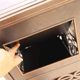 40" Outdoor Double Bucket Cast Aluminum Commercial Trash Can With Ashtray