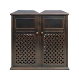 40" Outdoor Double Bucket Cast Aluminum Commercial Trash Can With Ashtray