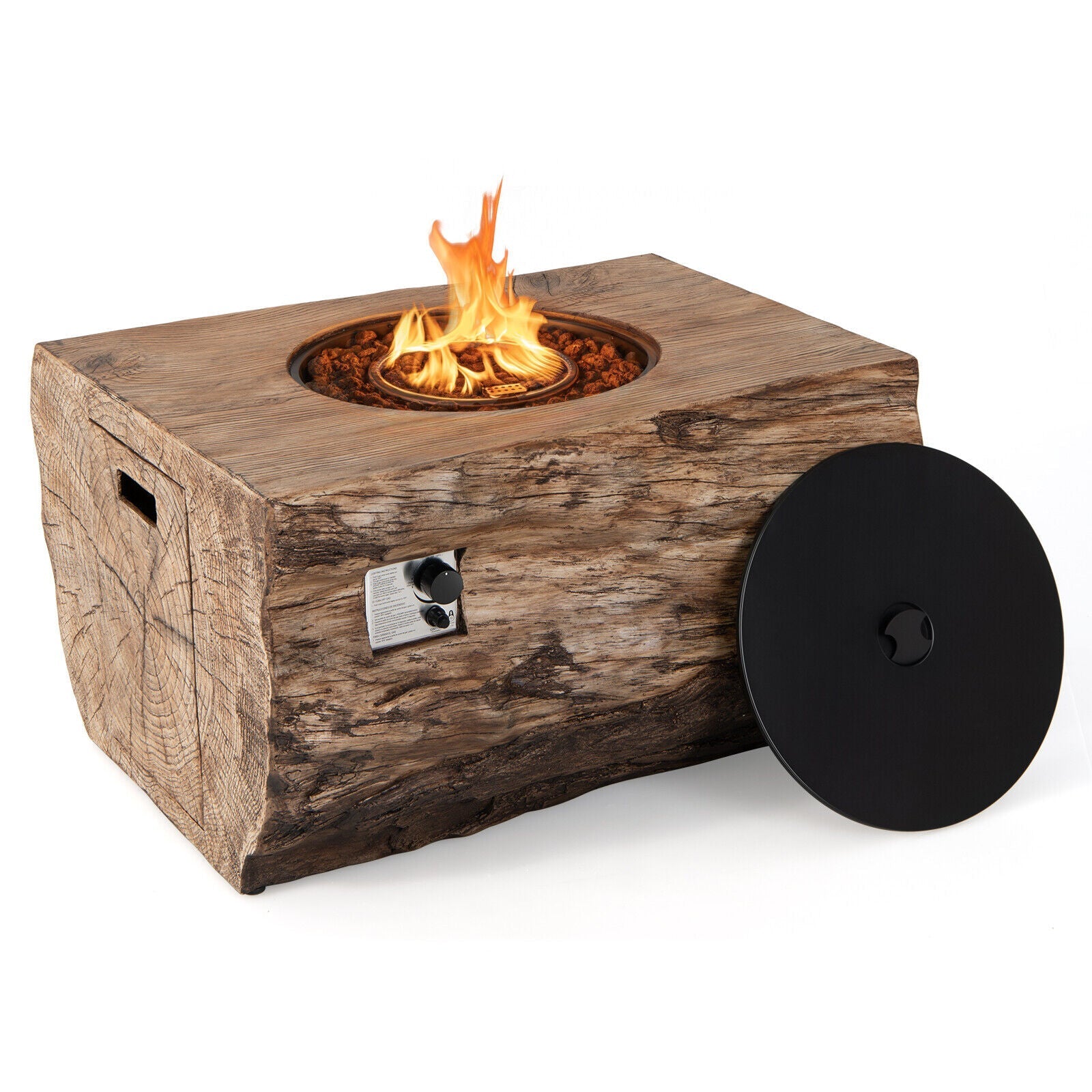 40" Rectangular Propane Fire Pit Table W/ Rocks & Gas Kit, 50K BTU (95421411)