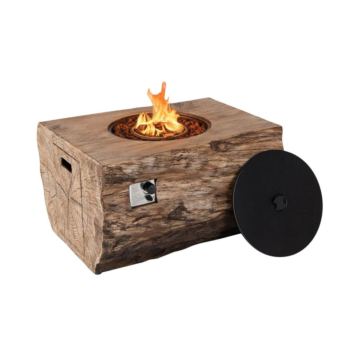 40" Rectangular Propane Fire Pit Table W/ Rocks & Gas Kit, 50K BTU (95421411)