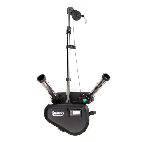 Scotty 2116 HP Depthpower Electric Downrigger 60 SS Telescoping Boom wSwivel Base  Dual Rod Holder 2116