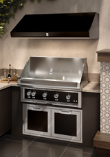 Hestan 42" Outdoor Built-In Grill with 4 Trellis Burners & Rotisserie Kit - GABR42