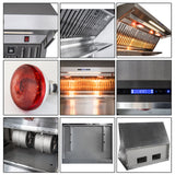 Forno Savona Wall Mount Range Hood, Baffle Filters, Backsplash Included
