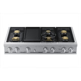 Dacor 48-Inch Transitional Gas Rangetop with Built-In Griddle, Silver Stainless - DTT48T963GS