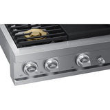 Dacor 48-Inch Transitional Gas Rangetop with Built-In Griddle, Silver Stainless - DTT48T963GS