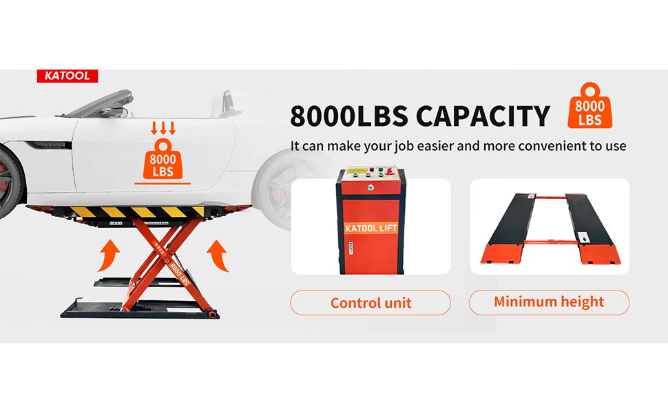 Katool KT-X90E 8000 lbs Electric Mid Rise Scissor Lift