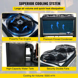 5 Ton Smart Air-Cooled SS Industrial Water Chiller With LCD Display & 53L Water Tank, 5HP