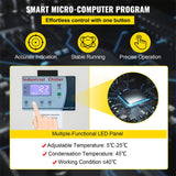 5 Ton Smart Air-Cooled SS Industrial Water Chiller With LCD Display & 53L Water Tank, 5HP