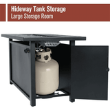 50K BTU Propane Gas Fire Pit Table Set W/ Swivel Chairs, 5PCS