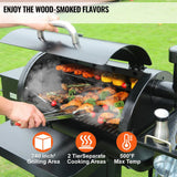 53" Heavy Duty Portable Wood Pellet BBQ Grill With Cart (93641572)