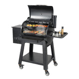 53" Heavy Duty Portable Wood Pellet BBQ Grill With Cart (93641572)
