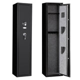 54 Inch Heavy Duty Biometric 5 Gun, Pistol & Long Rifle Security Safe W/ Removeable Shelf For Home & Office (93157284)