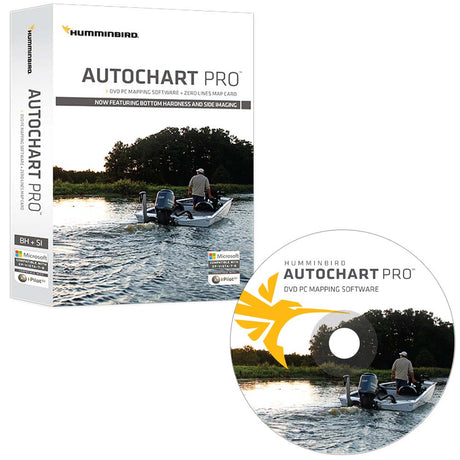 Humminbird AutoChart PRO DVD PC Mapping Software wZero Lines Map Card 6000321