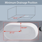 59" Freestanding Acrylic Oval Shape Soaking Tub With Integrated Slotted Overflow (95173864)