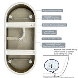 59" Freestanding Acrylic Oval Shape Soaking Tub With Integrated Slotted Overflow (95173864)