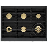 Dacor 36-Inch Contemporary Dual-Fuel Steam Range, Graphite Stainless - DOP36C86DLM
