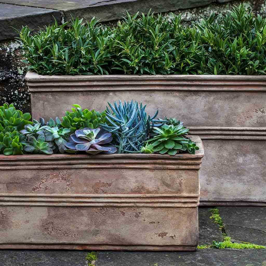 Campania Antico Rectangular Planter, Set of 2 - 6037-6602