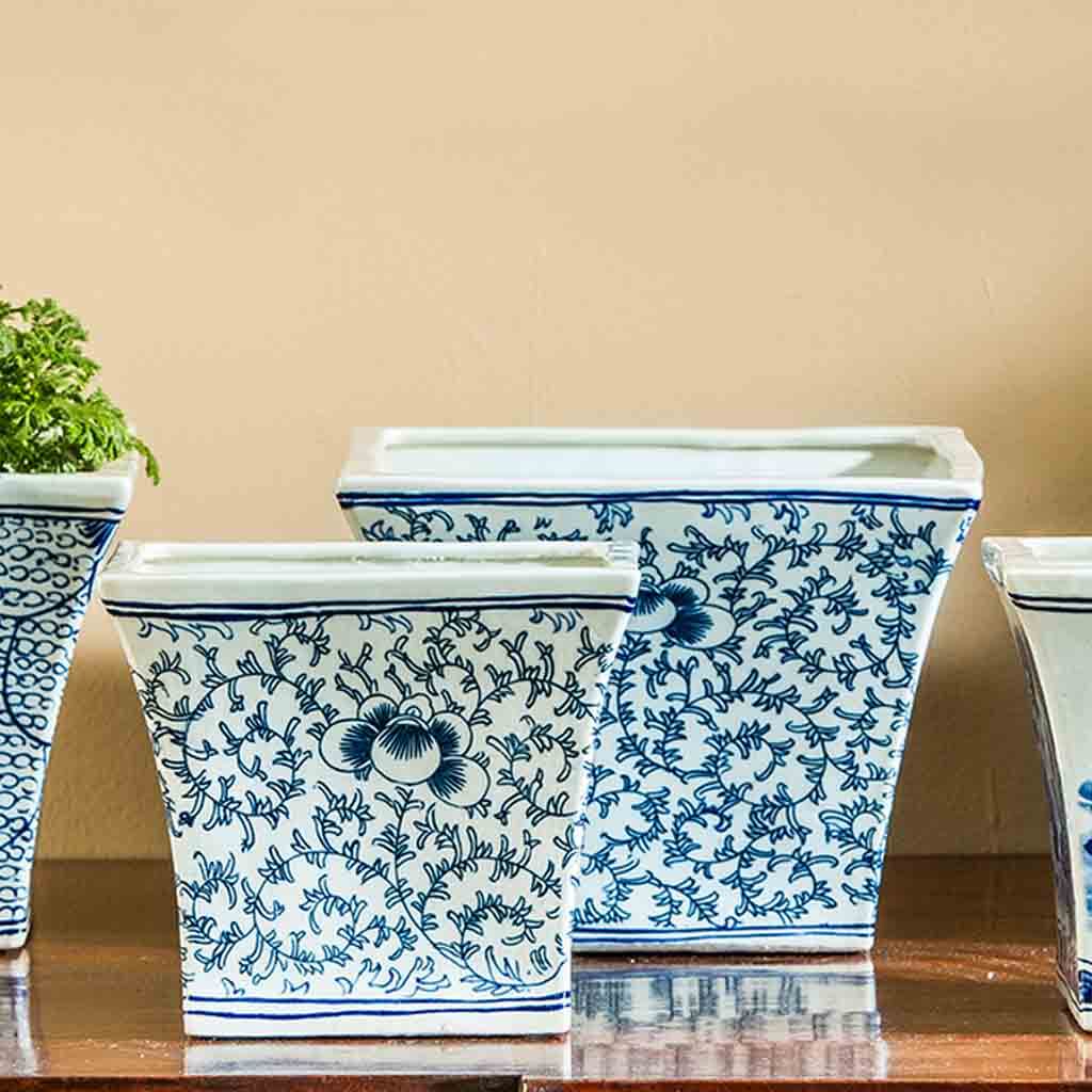 Campania Square Flared Planter, Set of 6 - 6182-13006
