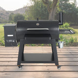 62" Heavy Duty Portable Wood Pellet BBQ Grill With Cart