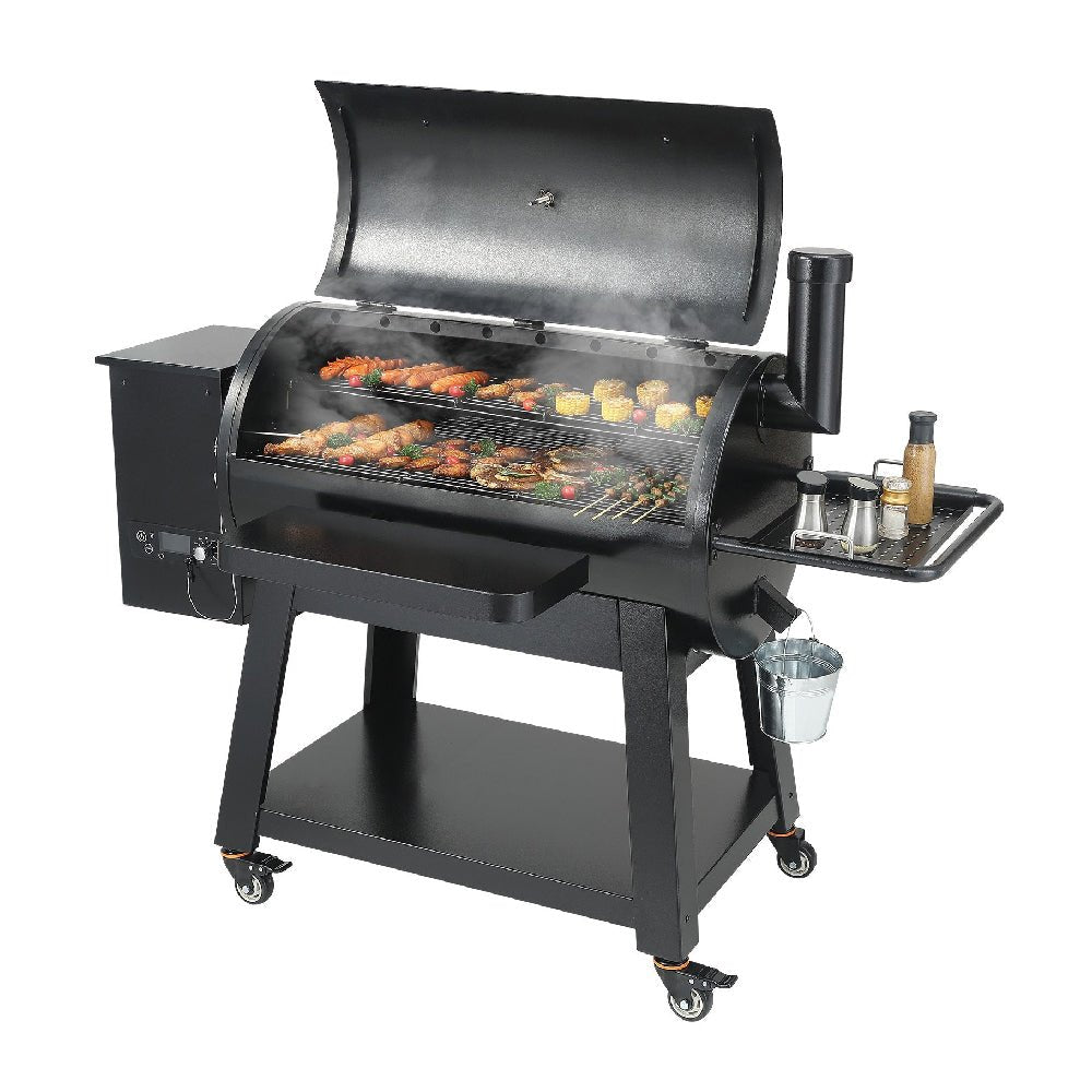 62" Heavy Duty Portable Wood Pellet BBQ Grill With Cart