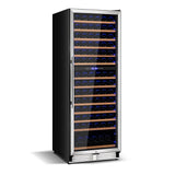 67" Large Freestanding Dual Zone Wine Bottle Cooler Refrigerator Chiller, 154 Bottles (96410372)