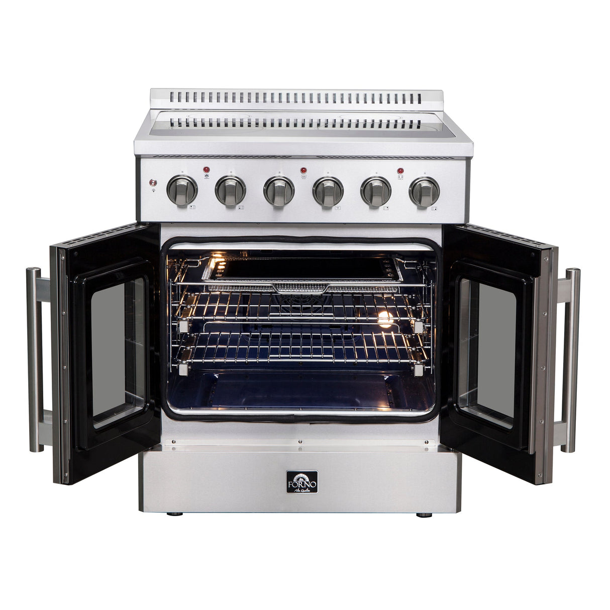 Forno Galiano Freestanding French Door Electric Range, True Convection, Energy Efficient