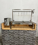 Tagwood BBQ Insert Style Argentine Santa Maria Wood Fire & Charcoal Gaucho Grill without firebricks | BBQ09SS -